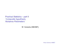 Composite Hypothesis, Nuisance Parameters’
