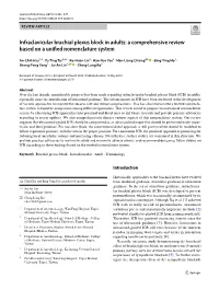 Infraclavicular Brachial Plexus Block in Adults: a Comprehensive Review Based on a Unifed Nomenclature System