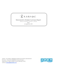 Macrobenthic Module Summary Report Benthic Invertebrate Component - 2014/15 MB22 1St September 2015