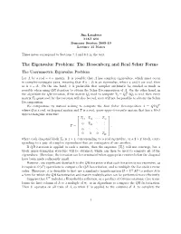 The Eigenvalue Problem: the Hessenberg and Real Schur Forms