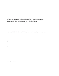 Tidal Datum Distributions in Puget Sound, Washington, Based on a Tidal Model