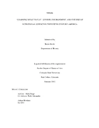 Gender, Environment, and the Rise of Nutritional Science