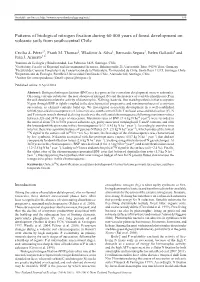 Patterns of Biological Nitrogen Fixation During 60 000 Years of Forest Development on Volcanic Soils from South-Central Chile