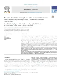 The Effect of Carotid Chemoreceptor Inhibition on Exercise Tolerance in Chronic Obstructive Pulmonary Disease: a Randomized-Controlled Crossover Trial