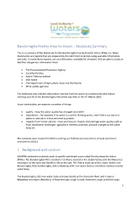 Bundorragha Priority Area for Action – Deskstudy Summary