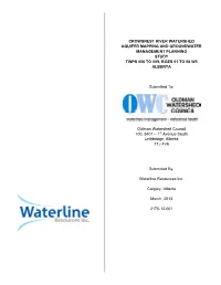 Crowsnest River Watershed Aquifer Mapping and Groundwater Management Planning Study Twps 006 to 009, Rges 01 to 06 W5 Alberta
