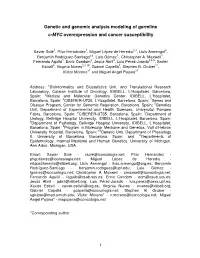 Genetic and Genomic Analysis Modeling of Germline C-MYC Overexpression and Cancer Susceptibility