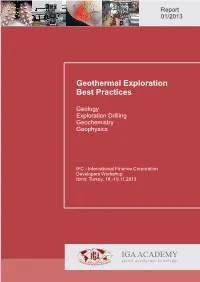 Geothermal Exploration Best Practices IGA ACADEMY