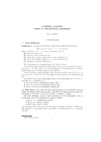 Polynomial Theorems