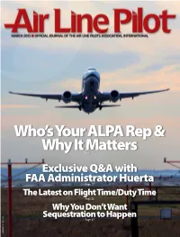 Who's Your ALPA Rep & Why It Matters