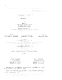 1 As Filed with the Securities And