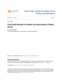 Chord-Scale Networks in the Music and Improvisations of Wayne Shorter