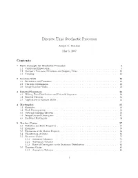 Discrete Time Stochastic Processes