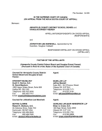 File Number: 34189 Between: APPELLANTS/RESPONDENTS ON