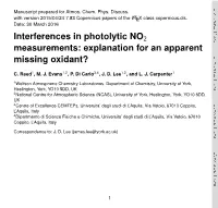 Interferences in Photolytic NO2 Measurements