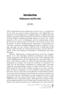 Introduction Shakespeare and the Jews