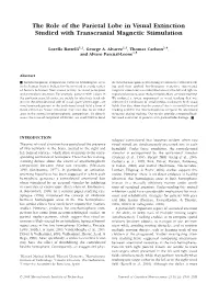 The Role of the Parietal Lobe in Visual Extinction Studied with Transcranial Magnetic Stimulation