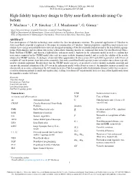 High-Fidelity Trajectory Design to Flyby Near-Earth Asteroids Using Cu- Besats P