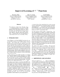 Improved Learning of AC0 Functions