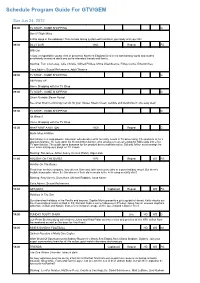 Program Guide Report