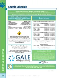 Shuttle Schedule