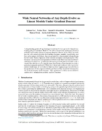 Wide Neural Networks of Any Depth Evolve As Linear Models Under Gradient Descent