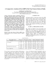 A Comparative Analysis of the GSDP of the Four Eastern States of India