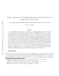 Optimal Allocation of Quantized Human Eye Depth Perception for Light Field Display Design