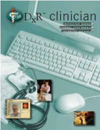 Page 1 Dxr™ Clinician I N S T R U C T O R M a N U a L