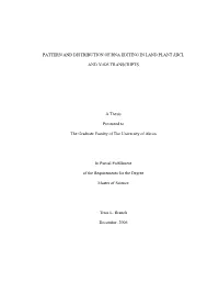 Pattern and Distribution of Rna Editing in Land Plant Rbcl