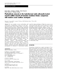 Phyllosilicate Minerals in the Hydrothermal Mafic–Ultramafic-Hosted Massive-Sulfide Deposit of Ivanovka