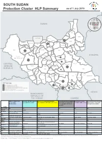 SOUTH SUDAN Protection Cluster HLP Summary As of 1 July 2019