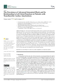 The Prevalence of Advanced Interatrial Block and Its Relationship to Left Atrial Function in Patients with Transthyretin Cardiac Amyloidosis