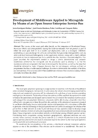 Development of Middleware Applied to Microgrids by Means of an Open Source Enterprise Service Bus