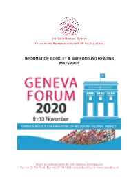 Information Booklet & Background Reading