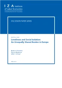 Loneliness and Social Isolation: an Unequally Shared Burden in Europe