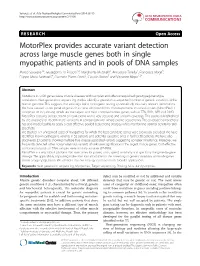 Motorplex Provides Accurate Variant Detection Across Large Muscle