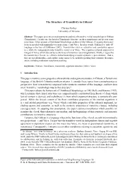 The Structure of Transitivity in Gitksan*