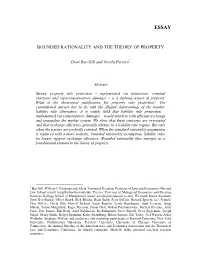 Bounded Rationality and the Theory of Property