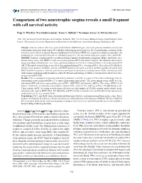 Comparison of Two Neurotrophic Serpins Reveals a Small Fragment with Cell Survival Activity