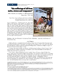 Peter Oliver, Origin and Progress of the American Rebellion, 1781; Appendix Based on Events Compiled in the Boston Weekly News-Letter, 23 Feb