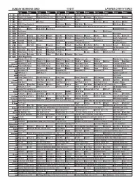 Sunday Morning Grid 11/5/17 Latimes.Com/Tv Times