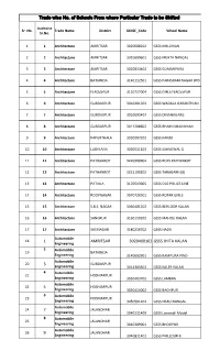 1 AMRITSAR 3020400102 GSSS JHITA KALAN 3 5 7 9 Trade Wise No. of Schools from Where Particular Trade to Be Shifted