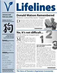 No, It's Not Difficult... Donald Watson Remembered