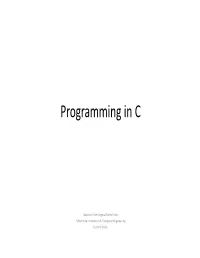 Programming in C