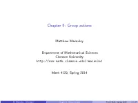 Chapter 9: Group Actions