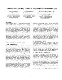 Comparison of Canny and Sobel Edge Detection in MRI Images