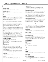 Estes Express Lines Glossary