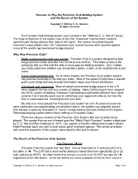 Precision Club Bidding System and the Basics of the System