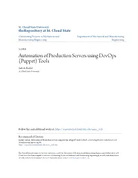 Puppet) Tools Sailesh Kodali St